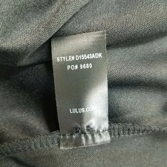 Lulus Black Fit & Flare Lace Back Mini Dress — Size Small - Picture 9 of 9